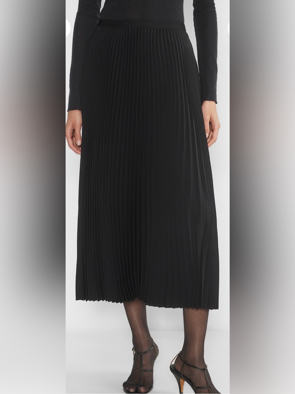 Aritzia Acclaim pleated midi skirt